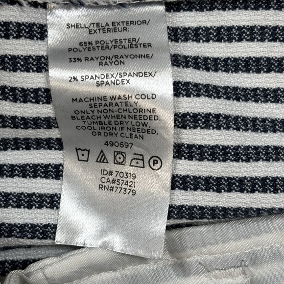 Ann Taylor Factory Women's Size 8 Striped Ankle Pants - Picture 4 of 6